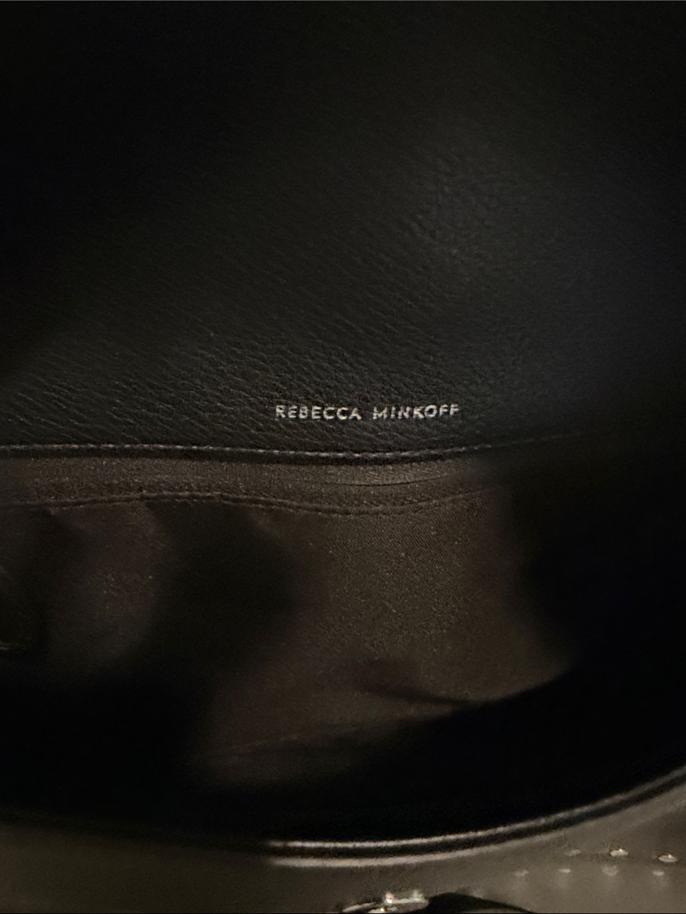 Rebecca Minkoff Black Leather Studded Crossbody Bag - Picture 4 of 5